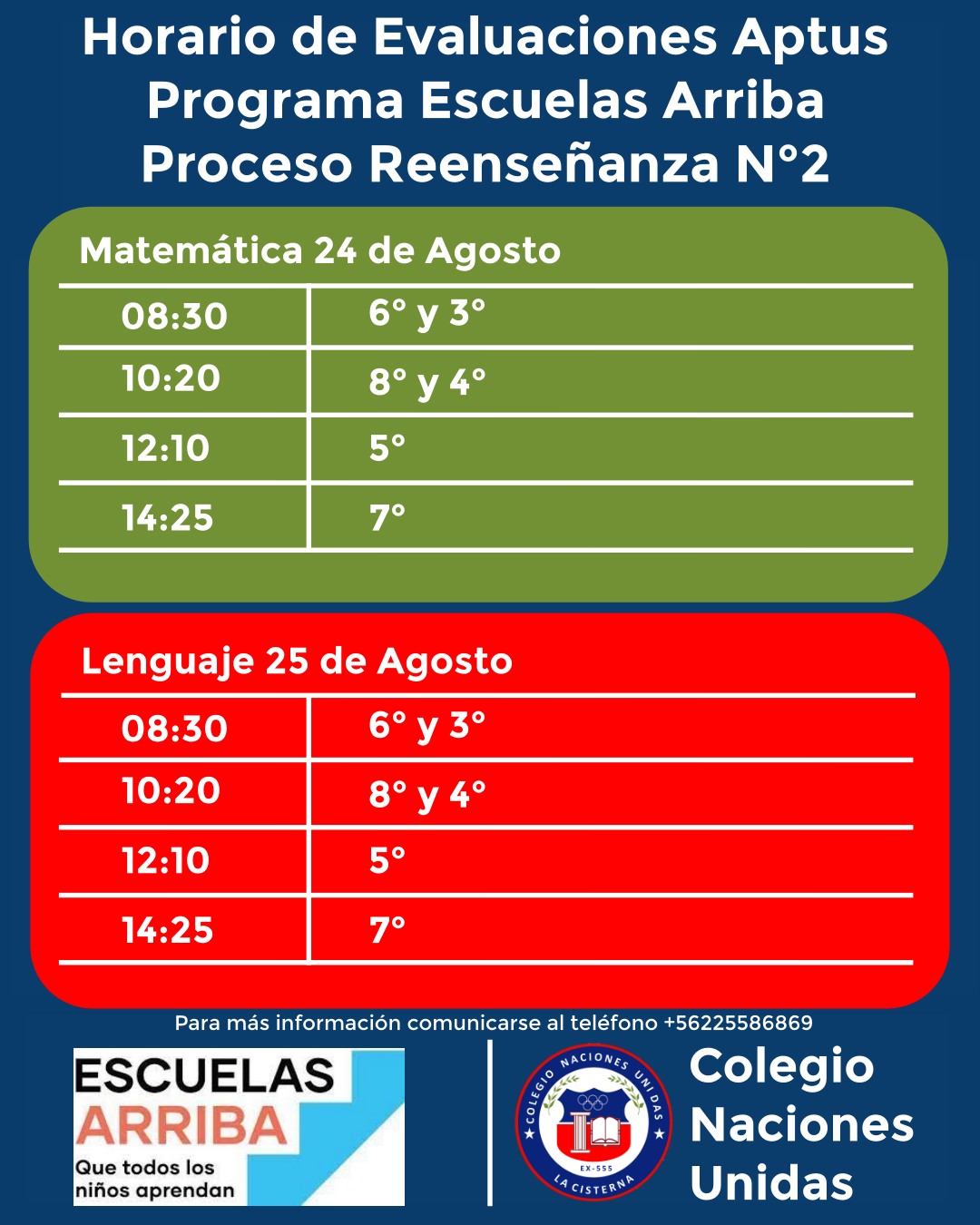 fecha reenseñanza aptus